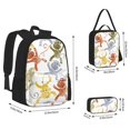 thumbnail image 2 of Sikiie Cartoon Monkey Print Backpack Lunch Bag Pencil Case Set, Durable Backpack Combination Three-piece Set Suitable for Campus, Office, Unisex, 2 of 7