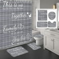 thumbnail image 3 of family theme Curtain Theme Bathroom Curtain Set with Hooks Decor 72"X72", 3 of 9