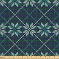 thumbnail image 2 of Ambesonne Nordic Fabric by the Yard Upholstery, Winter Holiday Pattern, 3 Yards, Pale Blue Navy Blue, 2 of 5
