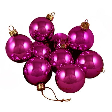 pack of 12 shiny fuschia candy glass ball christmas pack of 12 shiny fuschia candy glass ball christmas