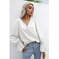 thumbnail image 5 of Lace Trim Flounce Sleeve Blouse, 5 of 7