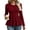 Wine, variant on QIYAGBSA Peplum Sweaters for Women Ribbed Knit Long Sleeve Crew Neck Fitted Flared Hem Solid Color Casual Fall Pullover for Office Work and Weekend Outfits