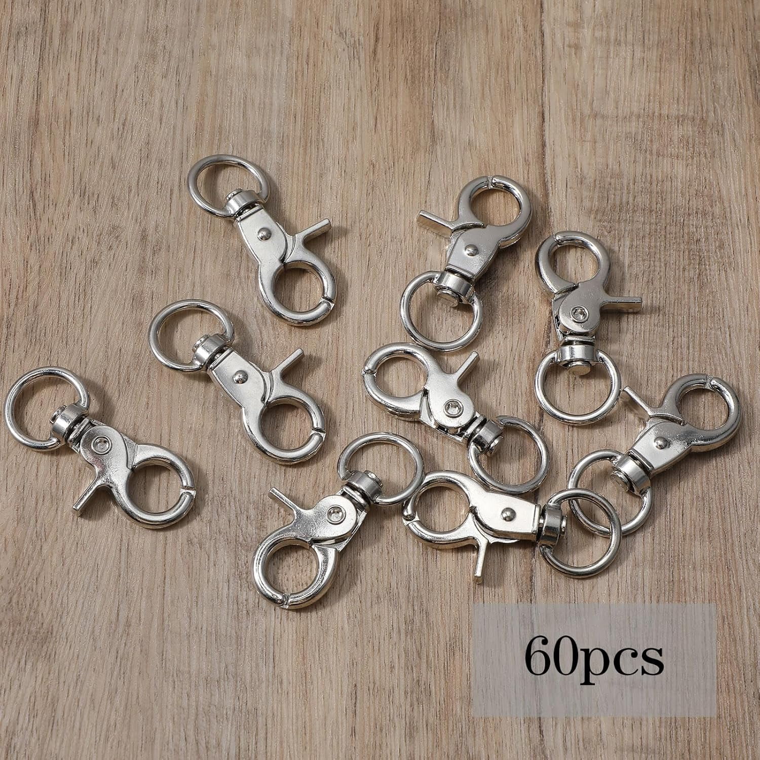 ABPETE 36-Pack Trigger Snap Hooks,Swivel Clips with Reinforced Spring, Zinc Alloy Lanyard Clips for Pet Leashes, Key Rings & Bird Cage Accessories