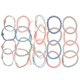 thumbnail image 5 of GOOHOCHY 20 piezas de anillos de perlas para el cabello, cuerdas elásticas para el cabello, sujetadores para el cabello, coleteros tejidos, 5 of 8