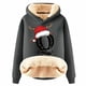 thumbnail image 1 of WILLBEST Sudadera con Capucha para Mujer, con Estampado de Letras Navideñas Sudadera Gruesa de Lana, Cálida para El Invierno Tops de Moda Grande, 1 of 4