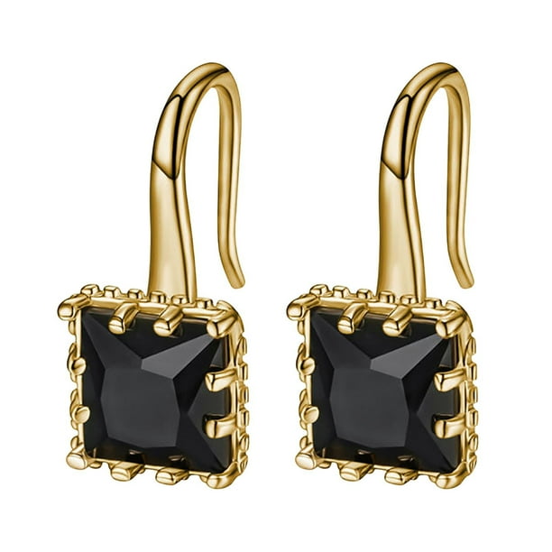 Hot6sl Ofertas de La Semana Pendientes Colgantes Cristal Piper Pendientes de Circonita Pendientes de Poliedro Irregular