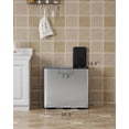 thumbnail image 2 of 2025 New Trash Can, 15 Gallon Triple Compartment Stainless Steel Kitchen Trash Can for Recycling, 5+5+5 Gallon Plastic Inner Buckets and Quiet Close, Brushed, Airtight, 2 of 6
