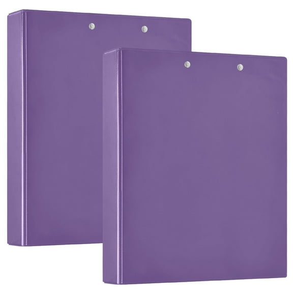 Waterproof PVC Round Ring Binder - D-Rings Clipboard, 200 Page Capacity (1 or 2-Pack), Ideal for Office , Home and School，Purple
