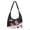 Black Santa Deer, variant on Green Christmas Elf Printed Padded Hobo Bag for Women, Large Capacity Crossbody Purse with Matching Pendant Adjustable Strap for Winter Travel Holiday Shopping Daily Use