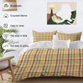 thumbnail image 3 of Thanksgiving Fall Bedding Duvet Cover Set Full Size 4 Pieces Farmhouse Colorful Lattice Bedding Set with Zipper Closure, 1 Comforter Cover 86x90 Inches 1 Flat Sheet & 2 Pillow Cases, 3 of 9