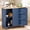 3 Drawers 2 Doors Blue, variant on Walsunny 40" Kitchen Islands Carts with Storage Drop Leaf Countertop on Wheels Rolling Microwave Utility Carts with 3 Drawers 1 Storage Cabinets,White