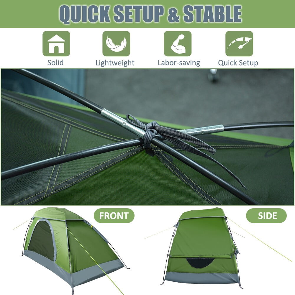ASTRAEA 1 Person Backpacking Tents, Easy Setup Camping Tent with Skylight & Waterproof Rainfly & Ground Vents Lightweight for Camping Travel