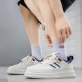 thumbnail image 7 of Men's Mesh Spliced Lace-Up Thick Sole Low Top Skate Sneakers, 7 of 7