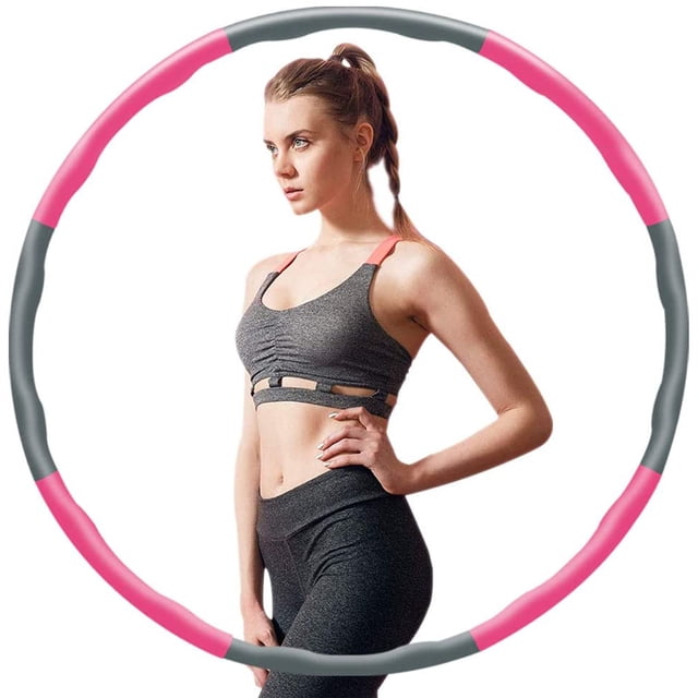 Weighted Hoola Hoops, Exercise Removable Multiple Assembly Design Professional Fitness Hoola Hoop for Exercise, Weight Loss & Burning Fat, Home Workout Hoola Hoops for Adults