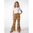 thumbnail image 2 of 13Y Girls Colored Flared Pants Digital Print Trousers Slim-Fit Wide Leg Flare for Spring Summer Autumn, 2 of 6