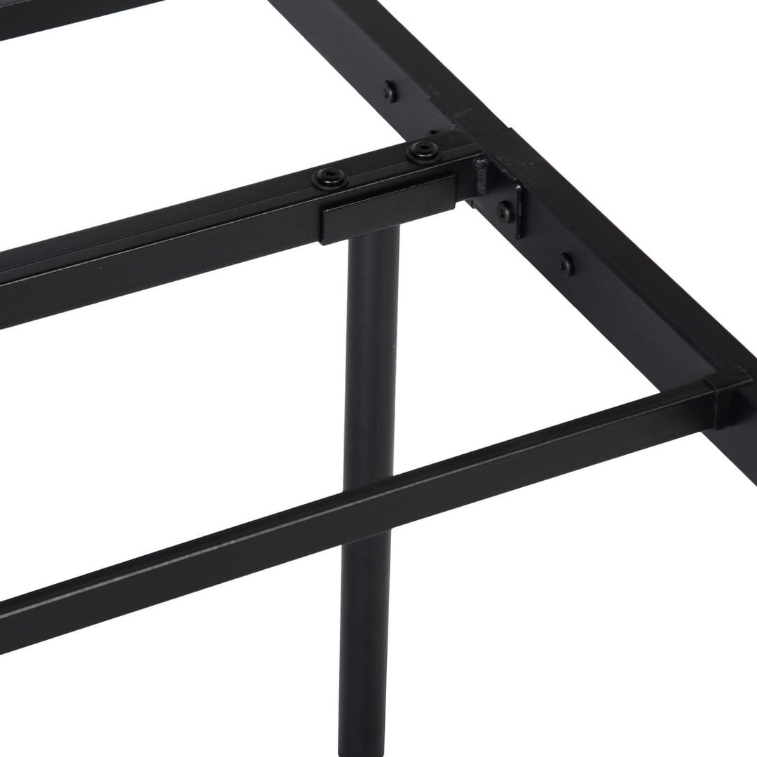 Gewnee 55 Inches Full Bed Frame,Heavy Duty Metal Platform with Storage Space Under Frame,No Box Spring Needed,Black