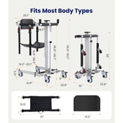 VOCIC Electric Transfer Lift for Car, Portable Folding Patient Lift Transfer Chair, Electric Assist Lift Aid for Seniors, Adults, AY06