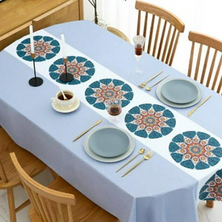 

Pengpaig Vinyl Rectangle Tablecloth - 100% Waterproof Oil Proof Spill Proof PVC Table Cloth Wipe Clean Table Cover for Dining Table