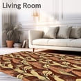 thumbnail image 2 of ODIKA 3'x5' Machine Washable Non-Slip Area Rug, Thanksgiving Feather Seasonal Front Entry High Traffic Rug, Brown, 603556, 2 of 7