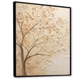 thumbnail image 2 of Designart "Solitary Beige Maple Serenity I" Tree Maple Floater Framed Wall Art Prints, 2 of 5