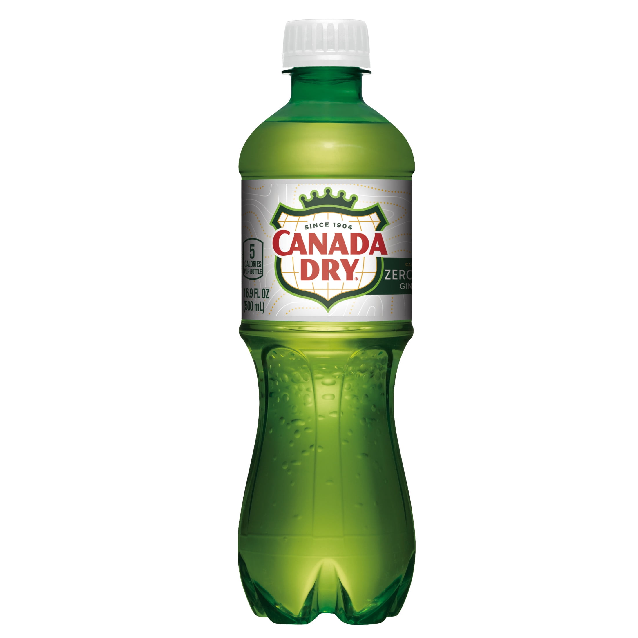 (3 pack) Canada Dry Caffeine Free Zero Sugar Ginger Ale Soda Pop, 16.9 fl oz, 6 Pack Bottles