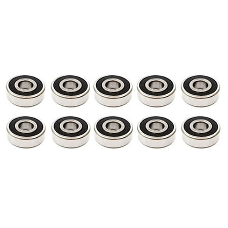 Sealed Power Bearings - 10x 608 2RS Rubber Sealed Deep Groove Ball Bearings - 8x22x7 mm