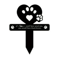 Elainilye Memorial Plaque, Pet Loss Garden Decor Cross Pet Memorial Stone Outdoor Keepsake, Black