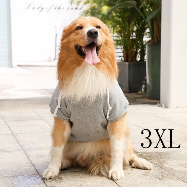 Ropa para mascotas Sudadera con capucha para perro grande con bolsillos con cremallera JM Papelería