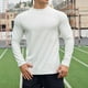 thumbnail image 5 of pstuiky camisa de manga larga para hombre, Blusas casuales de manga larga con cuello redondo y color liso para hombre top de hombre xxxl, 5 of 5