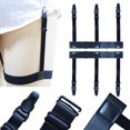 thumbnail image 1 of 1 par de soportes para camisas para hombre, elásticos, con cierre antideslizante, cuellos ajustables, 1 of 3