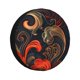 thumbnail image 1 of Fotbe Fiery Floral Pattern Funda de Llanta de Repuesto con Estampado, Engrosada, Ajuste Universal para Jeep, Remolque, RV, SUV, Camión-17 inch, 1 of 6
