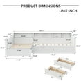 thumbnail image 2 of Harper & Bright Designs Twin Size Day Bed for 2, L- Shape Twin Size Platform Bed with Storage Drawers, Wooden Corner Bed with Bookshelf, Corner Bed Frame for Bedroom, White, 2 of 18