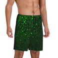 thumbnail image 2 of Fotbe Green Sparkling Pantalones Cortos de Pijama para Hombre, Ropa de Dormir, Pantalones de Pijama Cortos para Hombre-XX-Large, 2 of 6