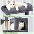 thumbnail image 5 of Cat Tree, Cat Tower for Indoor Cats, 43.3 inch Cat Tree Tower with Sturdy Steel Tube, Hammock, Cat Condo for Small Cats and Kittens, Scratching Post, Smoky Gray GCT004SG, 5 of 7