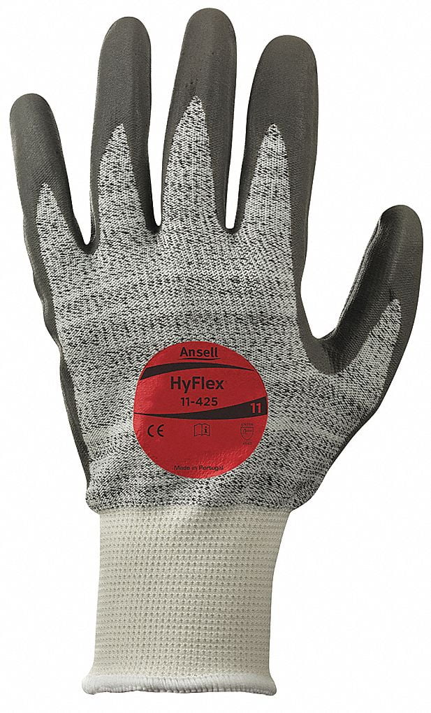 ANSELL 11-627 Cut Resistant Gloves,Gray,6,PR 