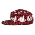 thumbnail image 3 of Fotbe Christmas Tree Buffalo Plaid Flat Bill Visor Cap Classic Snapback Hat Polyester Foam Trucker Hat Trucker Cap Adjustable Baseball Cap, 3 of 9