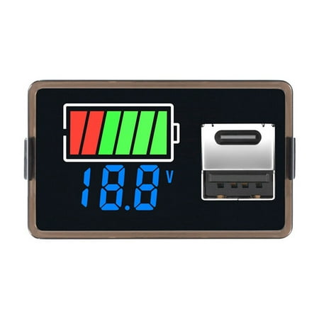 

USB Type-C DC8-30V Car Voltmeter Panel Battery Capacity Indicator Power Tester