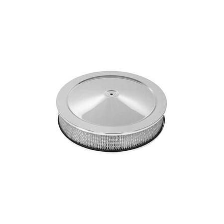 14' Chrome Air Cleaner - Eckler's Premier Products 33-316800 Camaro Air Cleaner, Round Chrome, 14