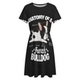 thumbnail image 4 of French Bulldog Dress Fashion Beach Short Sleeve Dresses Female Party Printed Sundress, 4 of 7
