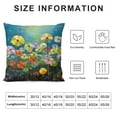 thumbnail image 5 of HENGT  Abstract Floral Watercolor Painting Throw Pillow Cover Colorful Spring Petal Flowers Farmhouse Cushion Case for Sofa Couch, 5 of 5