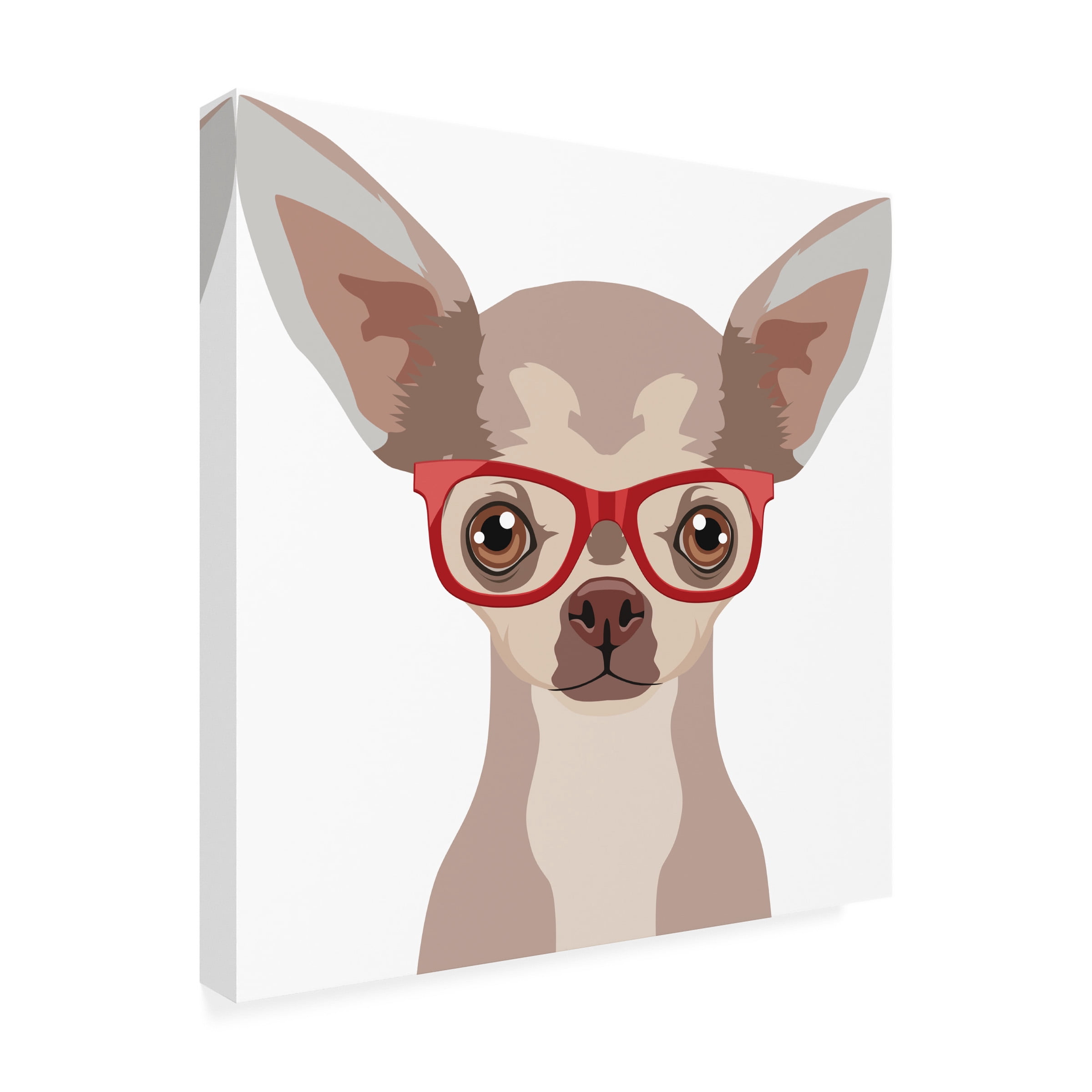 Furbaby Affiliates 'Chihuahua Wearing Hipster Glasses 2' Canvas Art