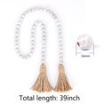 thumbnail image 3 of Minzimin 39 inches Wood Bead Garland Farmhouse Beads with Tassels,Farmhouse Tassel Garland Country Wall Hanging Decor Prayer Beads, 3 of 6