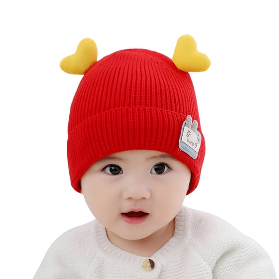 TELOLY Baby Winter Hat Kids Windproof Thick Warm Ski Beanie Girls Hood Knitted Cycling Thermal Earflap Adjustable Hat Toddler Boys Animal Soft Scarf Caps