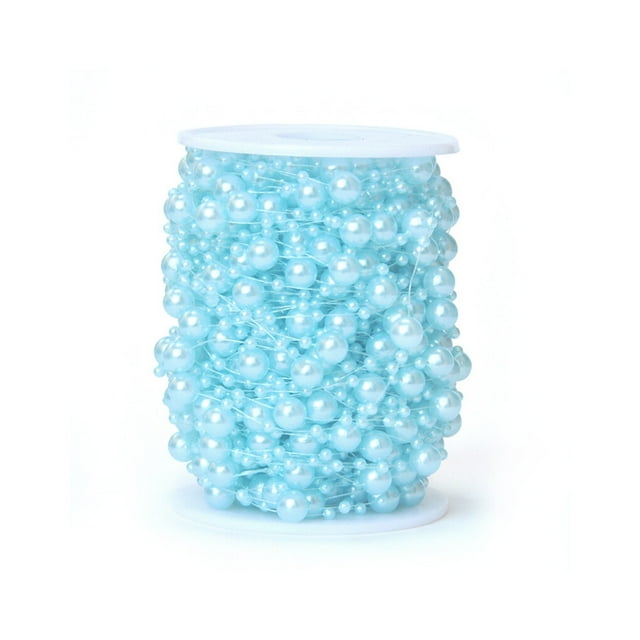 8 3mm ABS Imitation Pearl Bead Chain String Round Round Needlework Jewelry DIY Needlework Jewelry Accessories Handmade Centerpiece Bouquet Blue