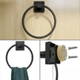 thumbnail image 3 of RUACQ Bathroom Wall Mounted Hardware Set 2 pcs Towel Ring and Toilet Paper Holder, Matte Black, 3 of 5