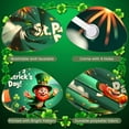thumbnail image 4 of Green Theme St. Patrick's Day Banner Shamrock Design Leprechaun Backdrop Rainbow Pattern Gold Coin Decor Festival Display for St. Patrick's Day Party Festival Home Celebration, 4 of 9