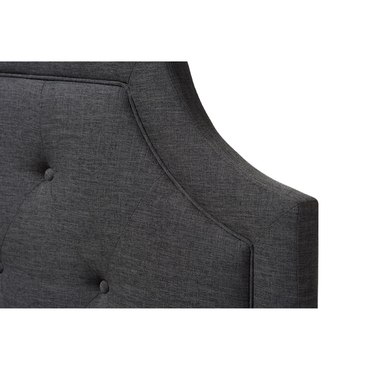Baxton Studio Mars Modern and Contemporary Dark Grey Fabric King Size Headboard