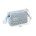 thumbnail image 3 of Latrodar Translucent Cosmetic Bag, Cosmetic Bag Set Frosted Translucent With Zipper Handle Portable Travel Bag, Hangable And Handy Cosmetic Bag Blue Decorati, 3 of 5