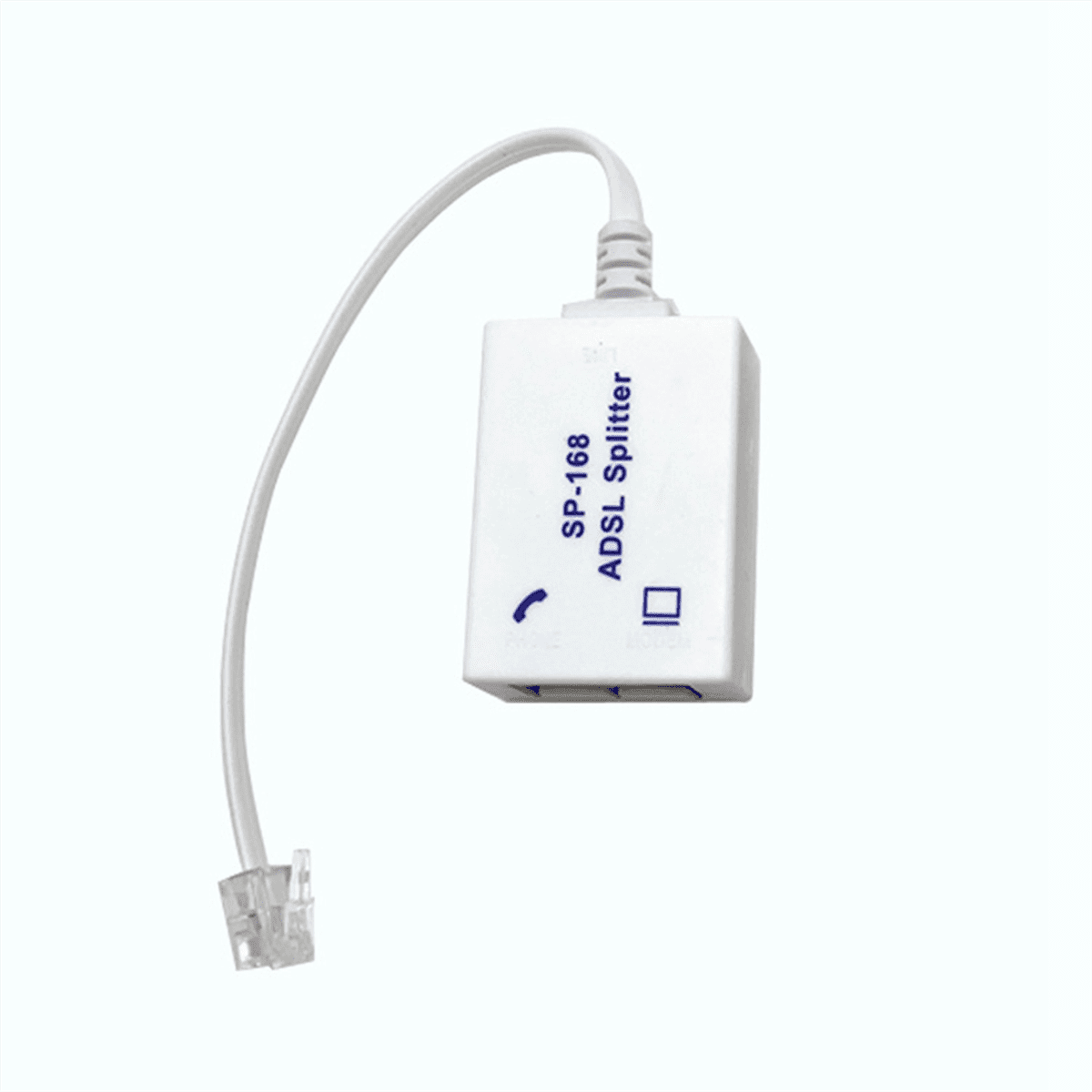 2Pcs DSL Filter Splitter ADSL for Phone Line Male to 2 Female RJ11 6P4C/6P2C Telephone Modem Converter Adapter