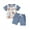 Blue, variant on Musuos 2Pcs Baby Boy Summer Outfits 0-3 Years Short Sleeve Baseball Glove Print T-shirts + Shorts Set Toddler Casual Clothing